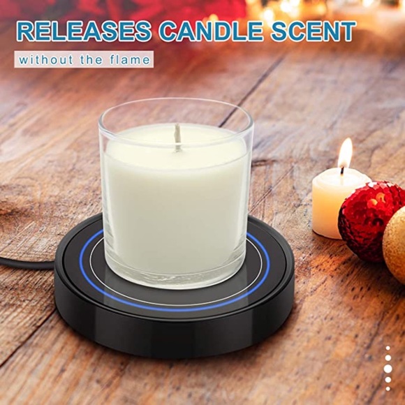 new Coffee Mug + Candle Warmer Plate ᯾ Blue Light ᯾ UL Listed + Certified ᯾ Gift - Picture 3 of 16